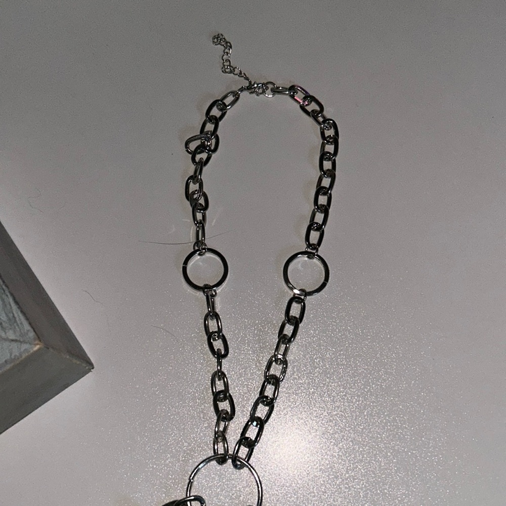 Bohemian Silver and Brown Chunky Necklace - Picture 3 of 3